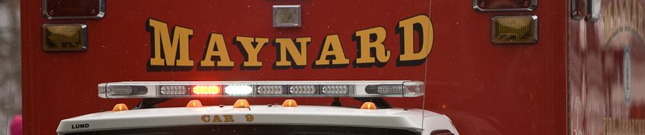 Maynard sign over an emergency vehicle