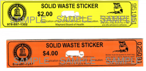 Waste stickers