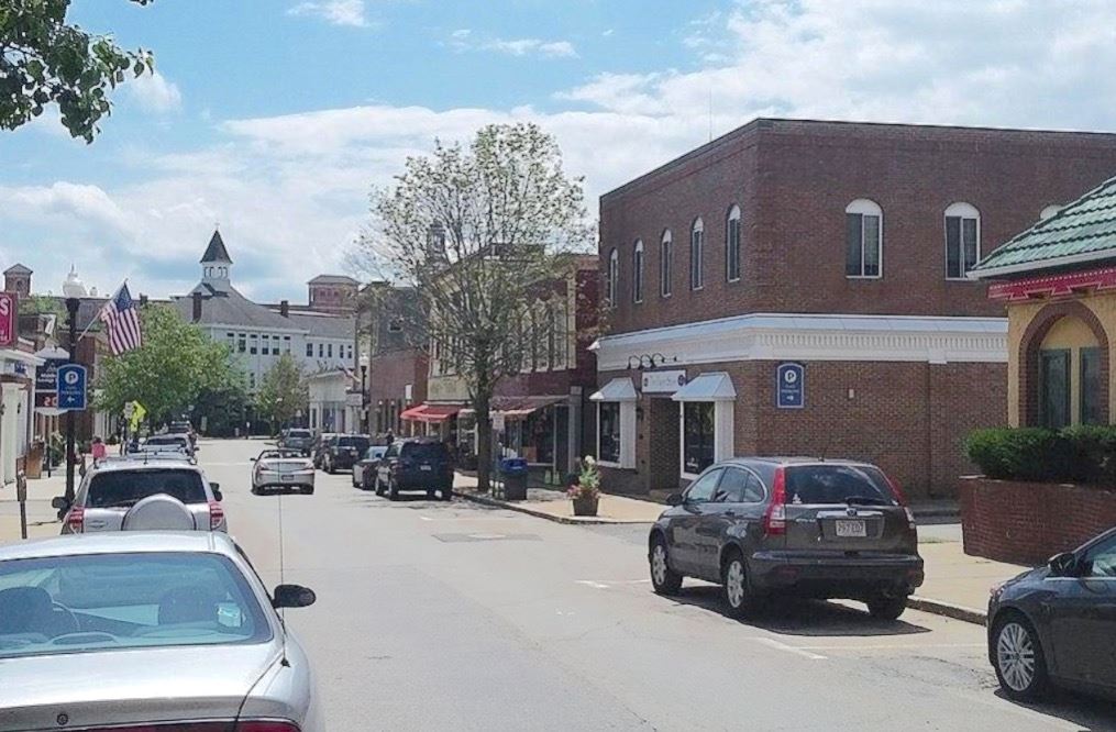 Street with parked cars