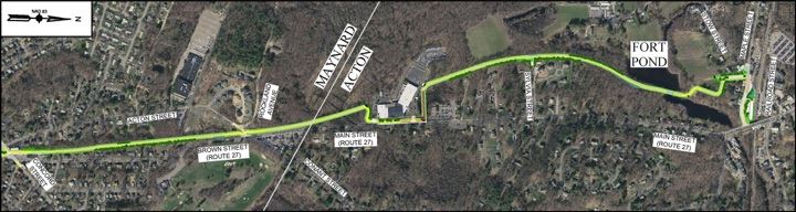 Assabet River Rail Trail map