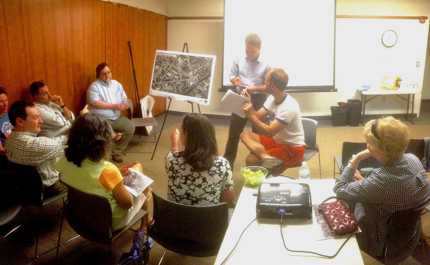 A group of people working on a project